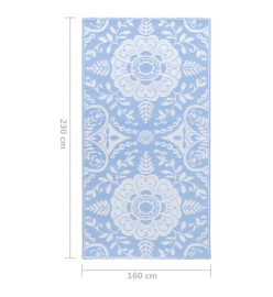 Tapis d'extérieur Bleu azuré 160x230 cm PP