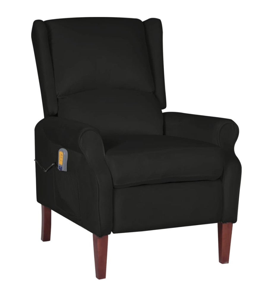 Fauteuil de massage inclinable Noir Velours