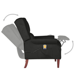 Fauteuil de massage inclinable Noir Velours