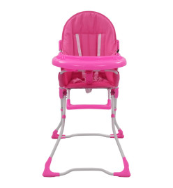 Chaise haute pour bébé Rose et blanc