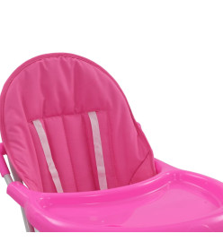 Chaise haute pour bébé Rose et blanc