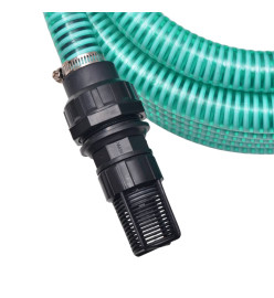 Tuyau d'aspiration avec raccords 7 m 22 mm Vert