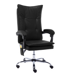 Chaise de bureau de massage Noir Similicuir