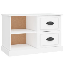 Meuble TV blanc 73x35,5x47,5 cm bois d'ingénierie