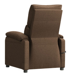 Fauteuil électrique de massage Marron Tissu