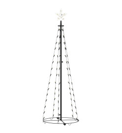 Sapin de Noël cône 84 LED blanc chaud Décoration 50x150 cm