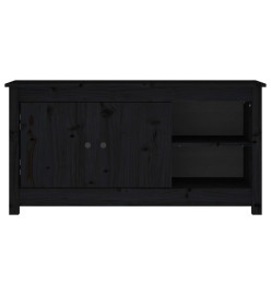 Meuble TV Noir 103x36,5x52 cm Bois de pin massif