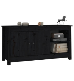 Meuble TV Noir 103x36,5x52 cm Bois de pin massif