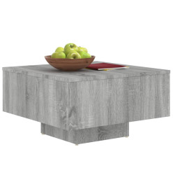 Table basse Sonoma gris 60x60x31,5 cm Bois d'ingénierie