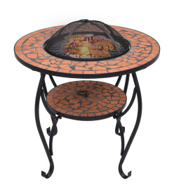 Table de foyer mosaïque Terre cuite 68 cm Céramique