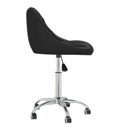 Chaise de bureau pivotante Noir Similicuir