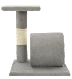 Arbre à chat avec griffoirs en sisal 65 cm Gris