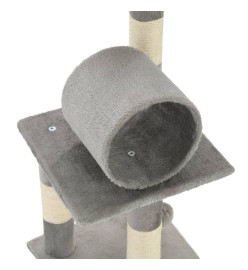 Arbre à chat avec griffoirs en sisal 65 cm Gris