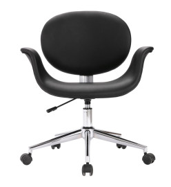 Chaise pivotante de bureau Noir Similicuir