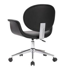 Chaise pivotante de bureau Noir Similicuir