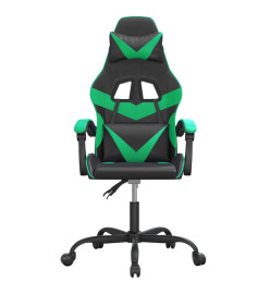 Chaise de jeu Noir et vert Similicuir