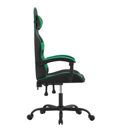 Chaise de jeu Noir et vert Similicuir