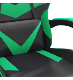 Chaise de jeu Noir et vert Similicuir