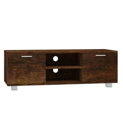 Meuble TV Chêne fumé 120x40,5x35 cm Bois d'ingénierie