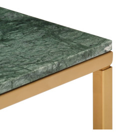 Table basse Vert 40x40x35 cm Pierre véritable et texture marbre