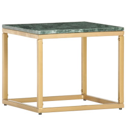 Table basse Vert 40x40x35 cm Pierre véritable et texture marbre