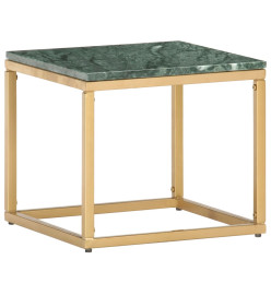 Table basse Vert 40x40x35 cm Pierre véritable et texture marbre