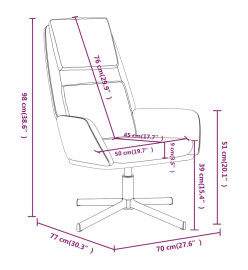 Chaise de relaxation Gris clair Velours