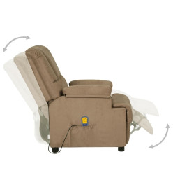 Fauteuil de massage Taupe Similicuir daim