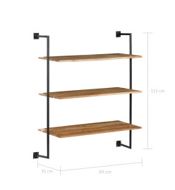 Étagère murale 94x35x113 cm Bois d'acacia solide