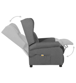 Fauteuil de massage Gris clair Tissu