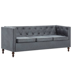 Ensemble de canapés 3 pcs Revêtement en tissu Gris