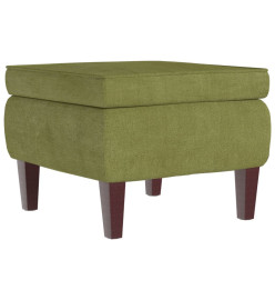 Tabouret avec pieds en bois Vert clair Velours