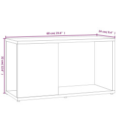 Meuble TV Sonoma gris 60x24x32 cm Bois d'ingénierie