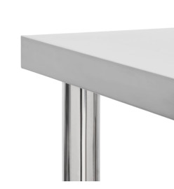 Table de travail de cuisine avec roues 80x30x85 cm Inox