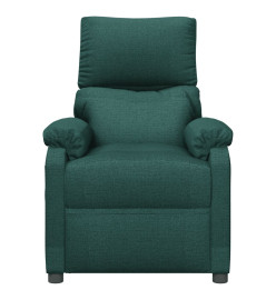 Fauteuil électrique de massage Vert foncé Tissu