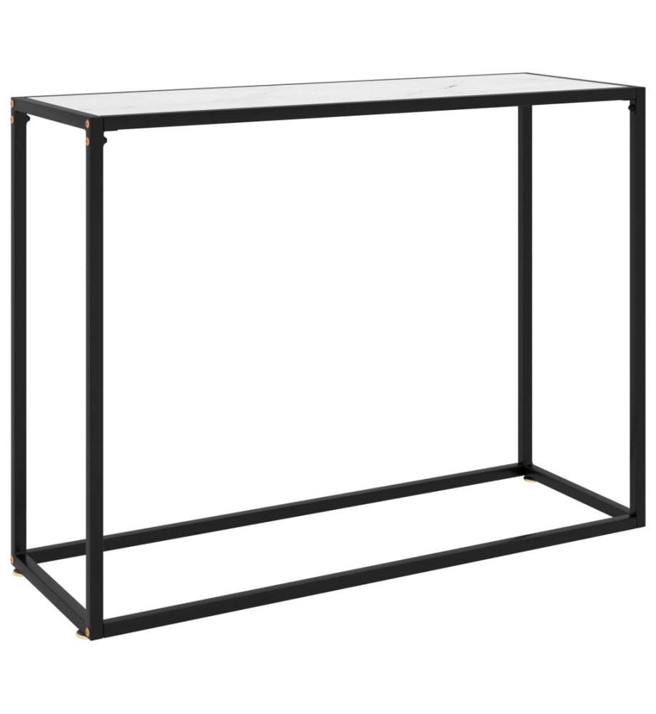 Table console Blanc 100x35x75 cm Verre trempé