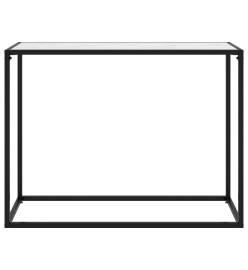 Table console Blanc 100x35x75 cm Verre trempé