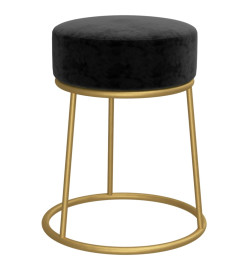 Tabouret rond Noir Velours