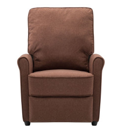 Fauteuil électrique de massage Marron Tissu