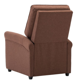 Fauteuil électrique de massage Marron Tissu