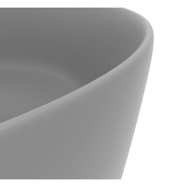 Lavabo rond de luxe Gris clair mat 40x15 cm Céramique