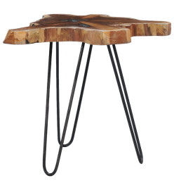 Table basse 70 x 45 cm Bois de teck massif et polyrésine