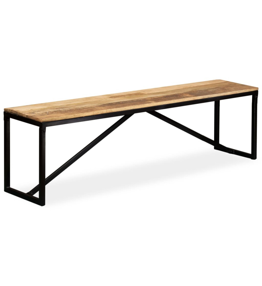 Banc Bois de manguier massif 160 x 35 x 45 cm