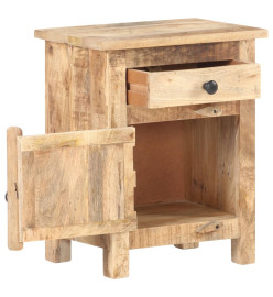 Table de chevet 40x30x50 cm Bois de manguier brut