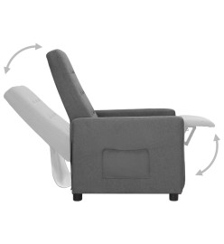 Fauteuil inclinable Gris clair Tissu