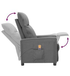 Fauteuil de massage Gris clair Tissu