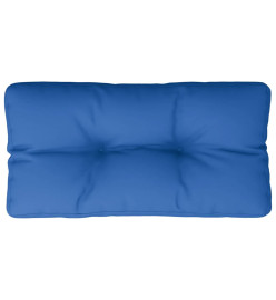 Coussin de palette bleu royal 70x40x12 cm tissu