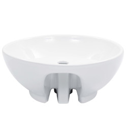 Lavabo avec trop-plein 46,5 x 18 cm Céramique Blanc