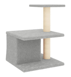 Arbre à chat avec griffoirs en sisal gris clair 48 cm