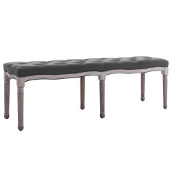 Banc Lin Bois solide 150x40x48 cm Gris foncé